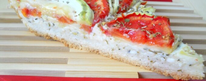 Пирог с кабачками, помидорами и сыром