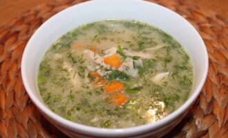 Суп с рисом и курицей