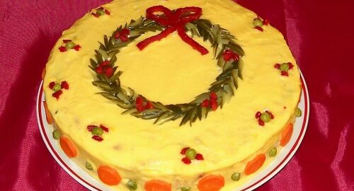 Праздничный салат с курицей