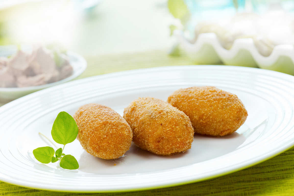 Пшенные крокеты с грибами