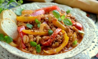 Фарш с овощами
