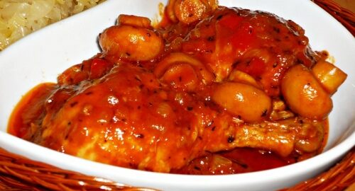 Куриные ножки с грибами