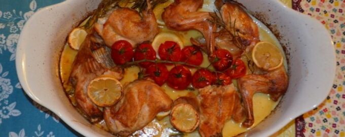 Кролик в белом вине