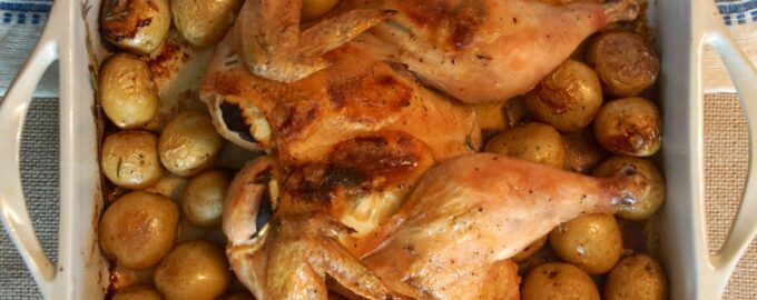 Курица с картофелем и лимоном