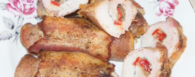 Свиные рулетики с начинкой