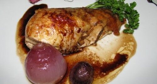 Курица, запеченная с розмарином и бальзамическим уксусом