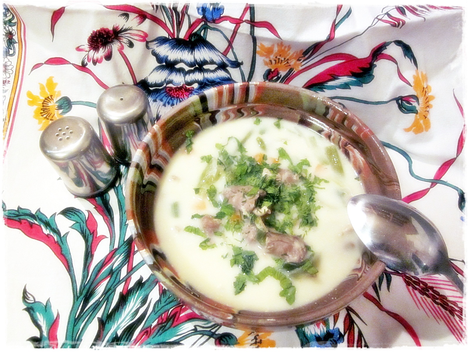 Cуп из куриных сердец