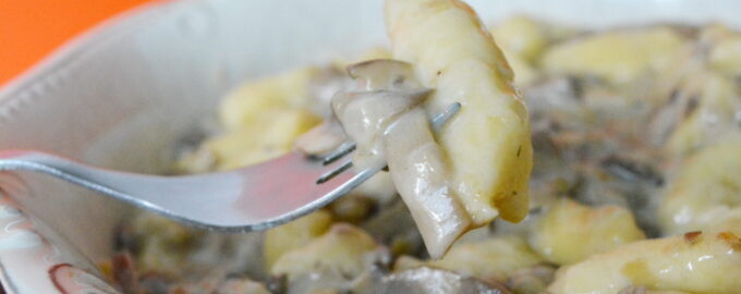 Картофельные ньокки в грибном соусе