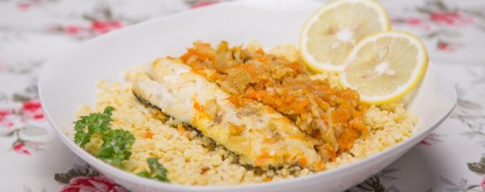 Треска с овощами