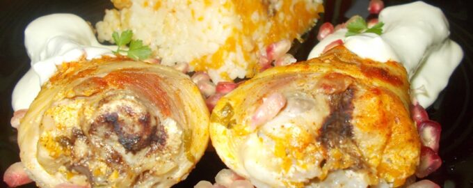 Курица с рисом и морковью