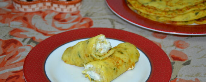 Сырные блины с кабачками