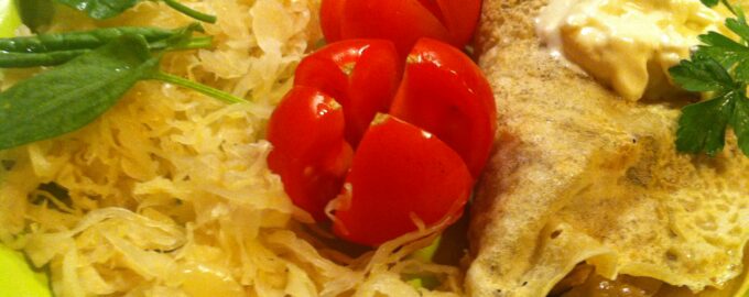 Блины с грибной начинкой
