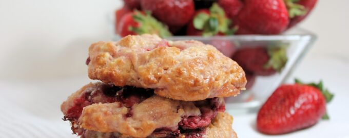 Печенье с клубникой