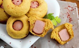 Кексы с сосиской