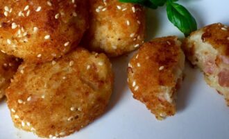 Картофельные шарики с беконом