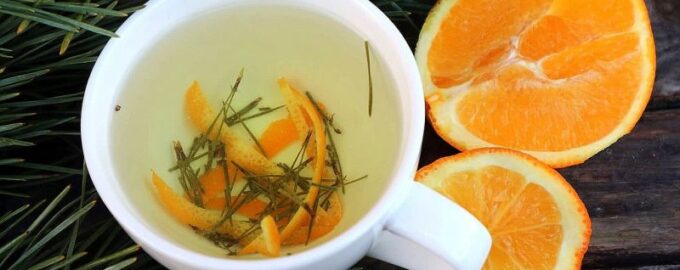 Чай из хвои и апельсина