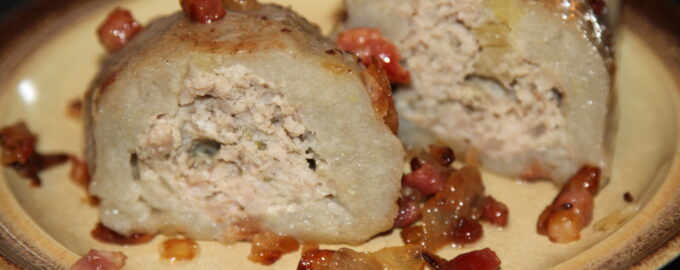 Картофельные клецки с фаршем