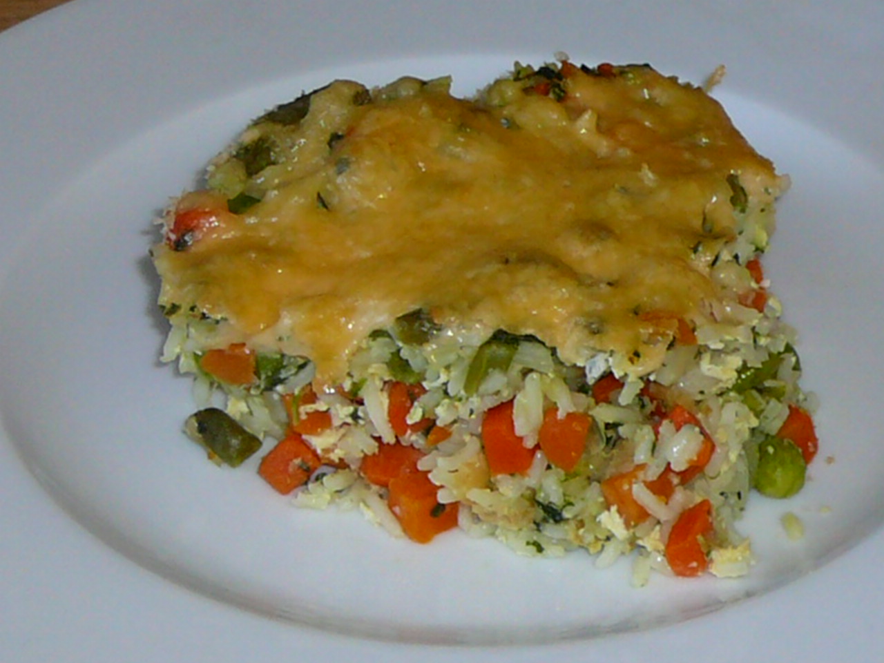 Рисовая запеканка с овощами