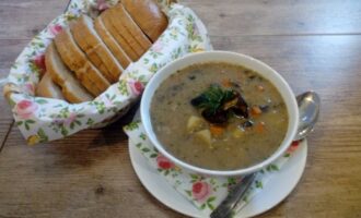 Грибной суп с манкой