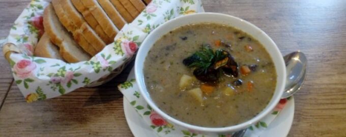 Грибной суп с манкой