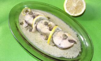 Запеченная скумбрия в горчичном соусе