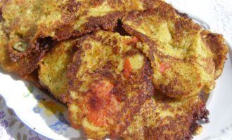 Драники с перцем и кабачком