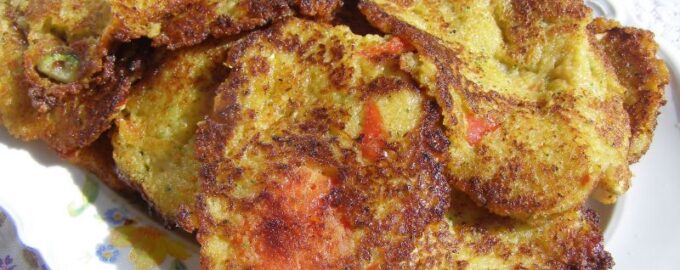 Драники с перцем и кабачком