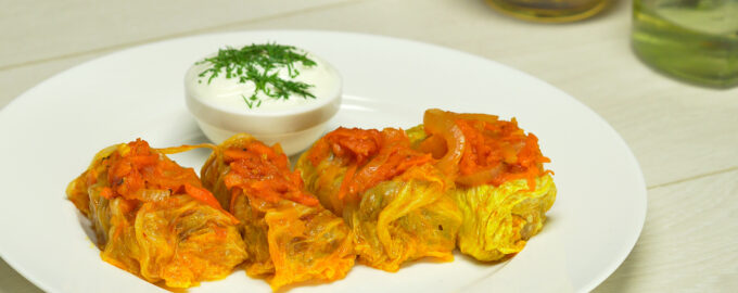Голубцы с мясом из пекинской капусты