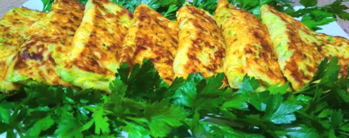 Кабачковые пирожки с мясом