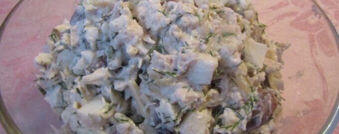 Английский салат с курицей и грибами — рецепт с фото