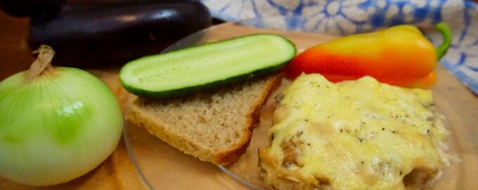 Жульен с курицей и грибами шампиньонами