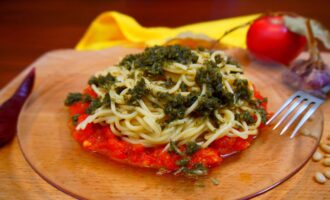 Паста с соусом "Песто" вкусно и быстро!