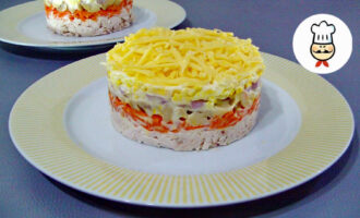 Слоеный Салат с курицей "Мужская слеза"