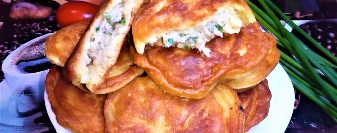 Оладьи с мясной начинкой или ленивые беляши без заморочек