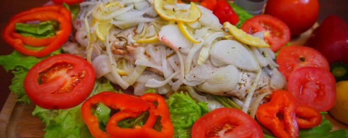 Рыба по-царски запеченная с овощами!