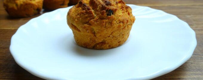 Маффины из рисовой муки с клюквой