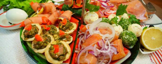 Вкуснейшие холодные закуски с красной рыбой!
