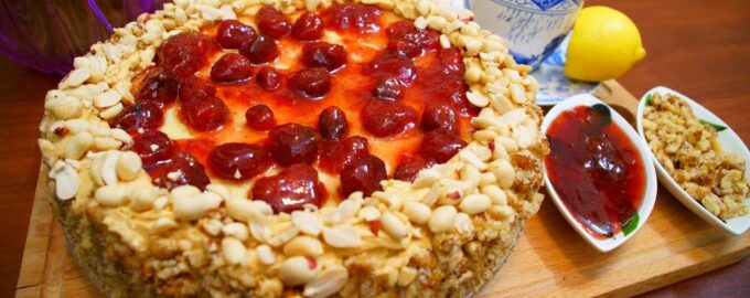 Вкуснейший песочный торт с орехами!