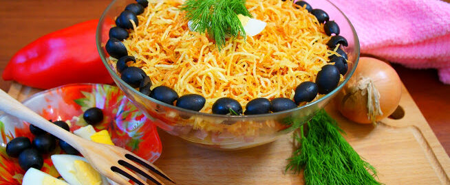 Вкуснейший праздничный мясной салат!