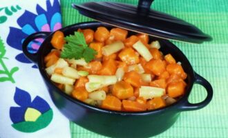 Морковь со стручковой фасолью