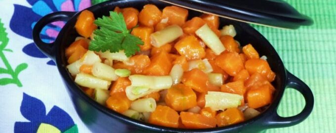 Морковь со стручковой фасолью
