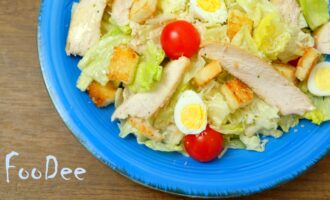 Салат Цезарь с курицей Идеальный соус Цезарь