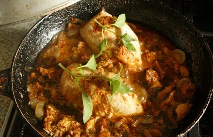 Куриное филе с лисичками по-азиатски