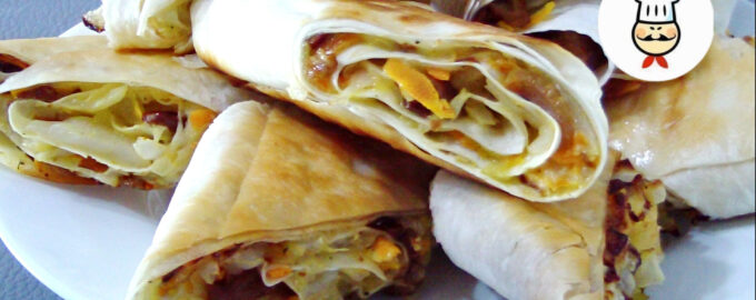 Закусочные Лавашики с капустой и грибами