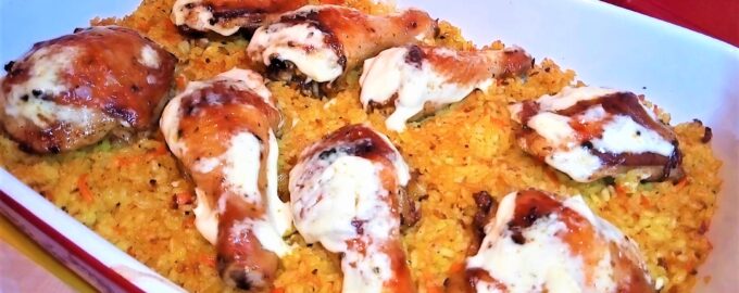 Мясо с рисом в духовке на ужин