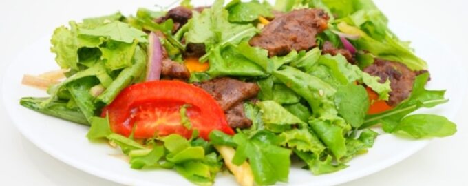 Праздничный мясной салат без майонеза! Салат с говядиной и овощами