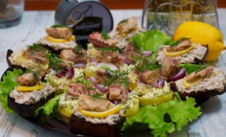 Вкусная праздничная закуска со скумбрией!