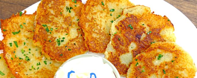 Правильные драники из картофеля (деруны) без яиц и муки