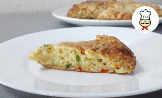 Сырная лепешка с зеленым луком и перцем
