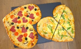 Пицца "Валентинка" с белым соусом. Идеальное дрожжевое тесто для пиццы